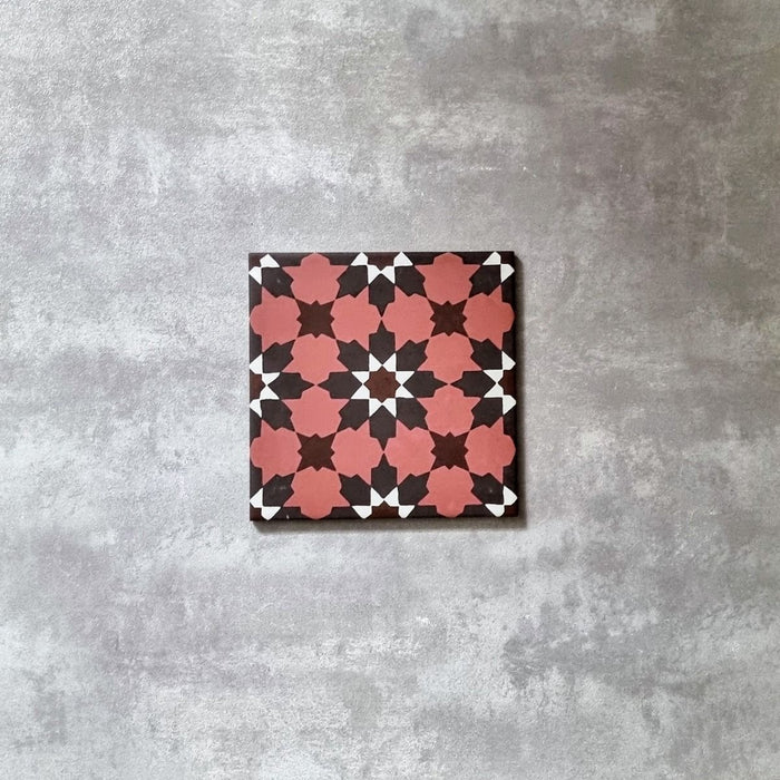 Marokkanisch, Rot, Madeira | 20 cm x 20 cm | Spanische Fliese