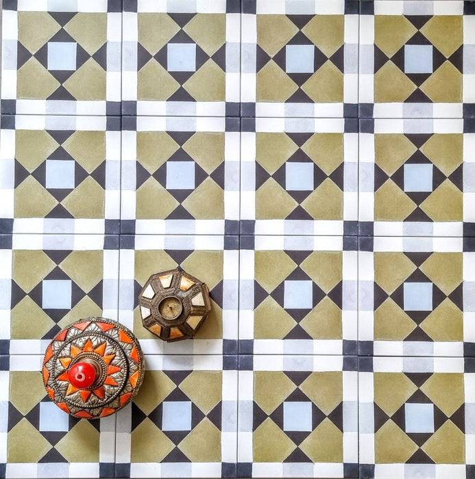 Ravello Mustard Moroccan | 20cm x 20cm | Order tile pattern