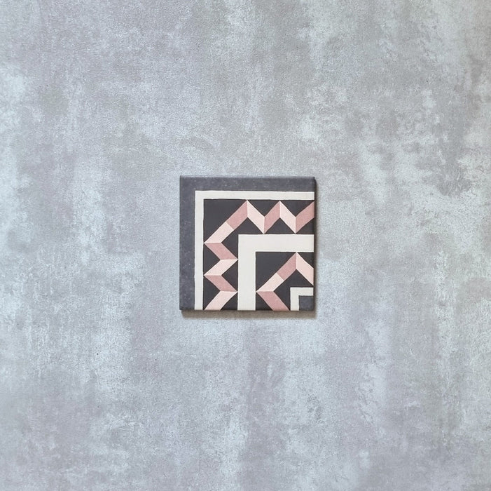 GANZE FLIESENPROBE Richmond MINI Manor Rose Bordürenecke 15cm x 15cm