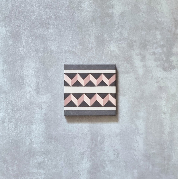 GANZE FLIESENPROBE Richmond Manor MINI Bordürenfliese Rose Pink 15cm x 15cm