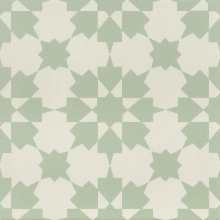 Andalusi Salviegrønn Marokkansk flis 20 cm x 20 cm