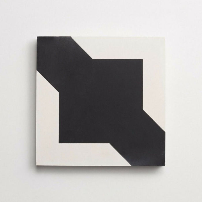 GANZE FLIESENPROBE Almeira Kathedrale Schwarz & Weiß 20cm x20cm