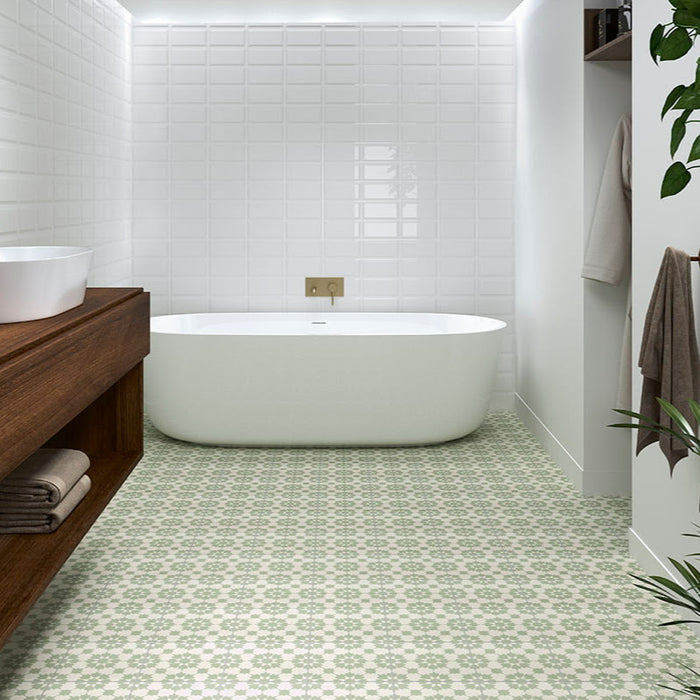 Andalusi Salviegrønn Marokkansk flis 20 cm x 20 cm