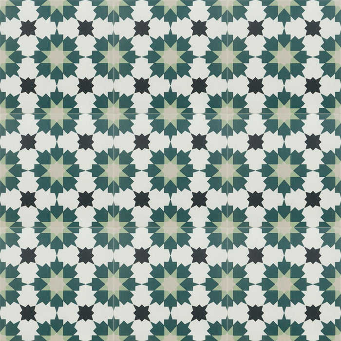 Andalusi Grün Marokkansk flis 20 cm x 20 cm
