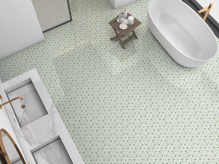 Hormuz Moroccan Verde Green Pattern Hexagon