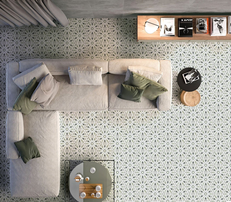 Hormuz Moroccan Grey Pattern Hexagon