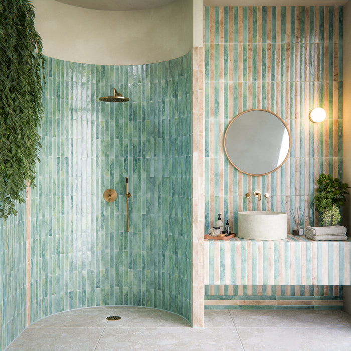 Malediven Seladon cărămidă lucioasă | 5cm x 40cm