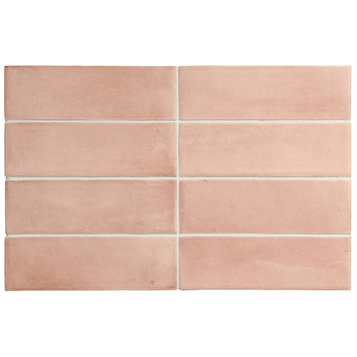 MUESTRA COMPLETA DE AZULEJO Atlas Rosa Mini Brick | AZULEJO MATE | 5cm x 15cm