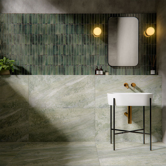 Petra Verde – Grüne Stein-Marmoroptik 60cm x 120 cm