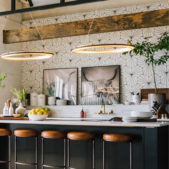 Astra Hexagon Schwarz & Weiß 22cm x 25cm