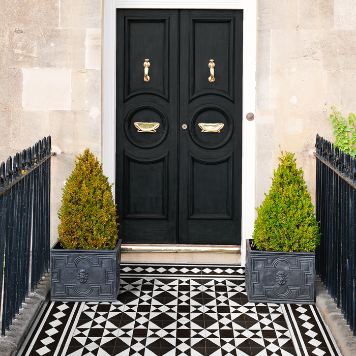 Richmond Schwarz Herrenhaus 20cm x 20cm