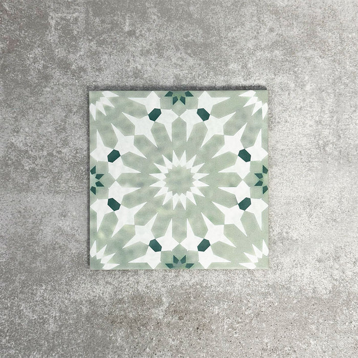 Fez Jade Grün | Marokkanischer Stil | 20cm x 20cm 