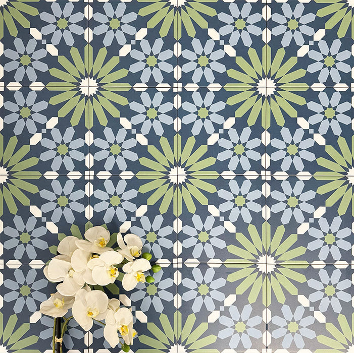 Fez pavasaris Marokas flīze 20cm x 20cm