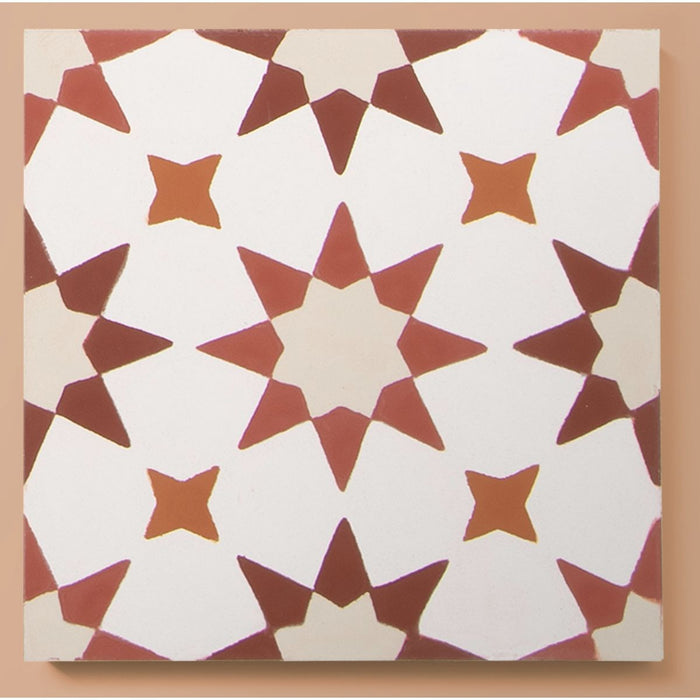 GANZE FLIESENPROBE Agadir Terrakotta Marokkanische Fliese 20cm x 20cm