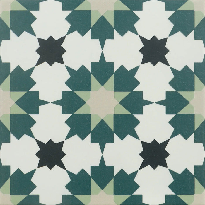 Andalusi Grün Marokkansk flis 20 cm x 20 cm