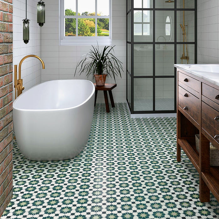 Andalusi Grün Marokkansk flis 20 cm x 20 cm