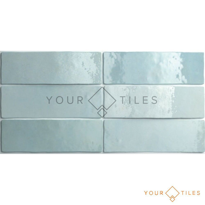 GANZE FLIESENPROBE Zellige Aquablau | Marokkanisch | 6,5 cm x 20 cm