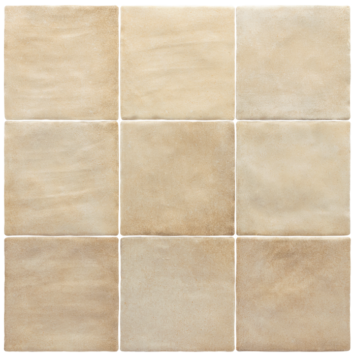 GANZE FLIESENPROBE Zellige Sandbeige MATT Quadrat Marokkanisch  | 10cm x 10cm