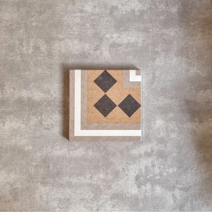 GANZE FLIESENPROBE Banbury Manor Bordürenecke 20cm x 20cm