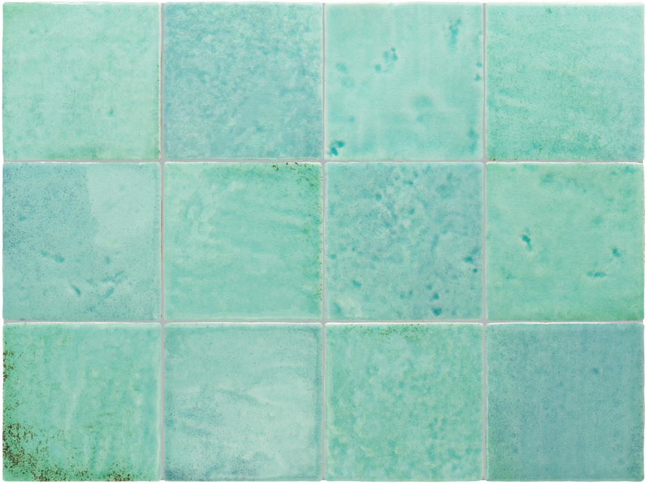 GANZE FLIESENPROBE Bora Bora Quadrat Aqua | 10cm x 10cm