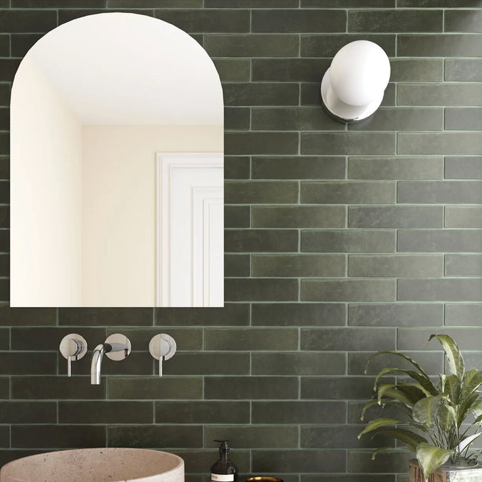 Munich Brick Khaki-Green | 6cm x 24.6cm | Matte Wall and Floor Tiles