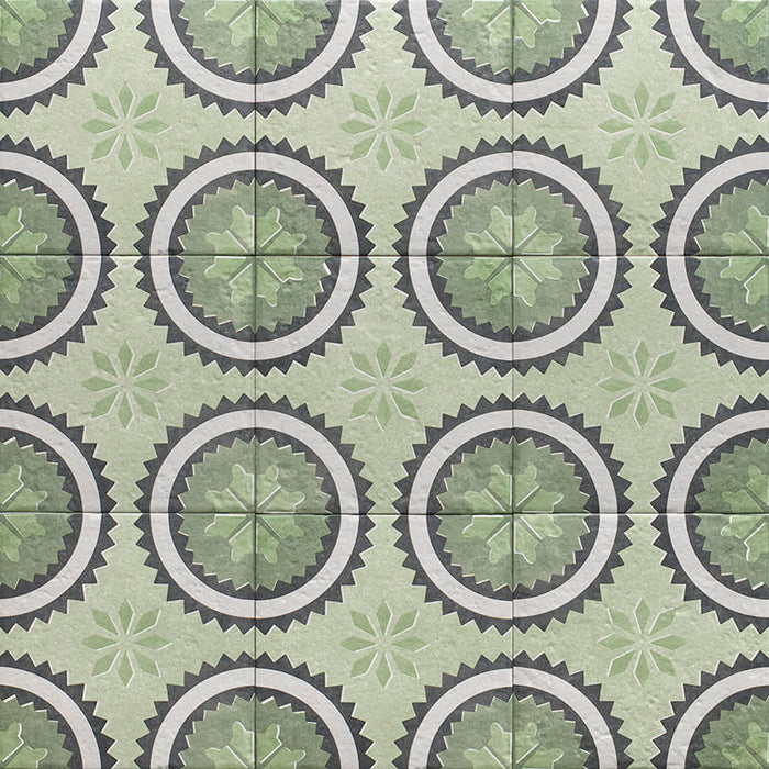 Chouette Salbeigrün dekorativní kruhy nástěnné a podlahové dlaždice 20 x 20 cm