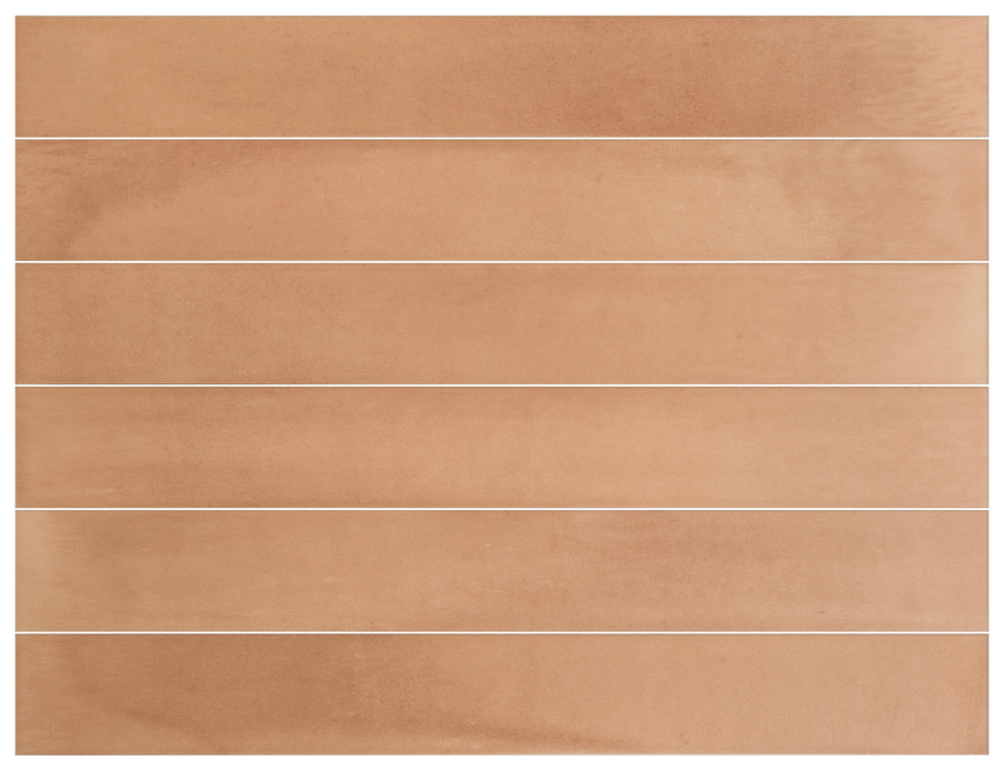 MUESTRA DE AZULEJO COMPLETA Maldivas Arcilla Ladrillo Mate | Azulejo de Pared y Suelo | 5cm x 40cm