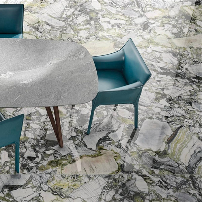 Wertvoll Grün Glänzend 60cm x 120cm