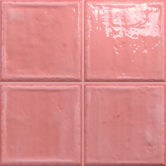 EGÉSZ CSEMPE MINTA Patisserie Négyzet | Korallrózsaszín | Szaténfényű | 20 cm x 20 cm