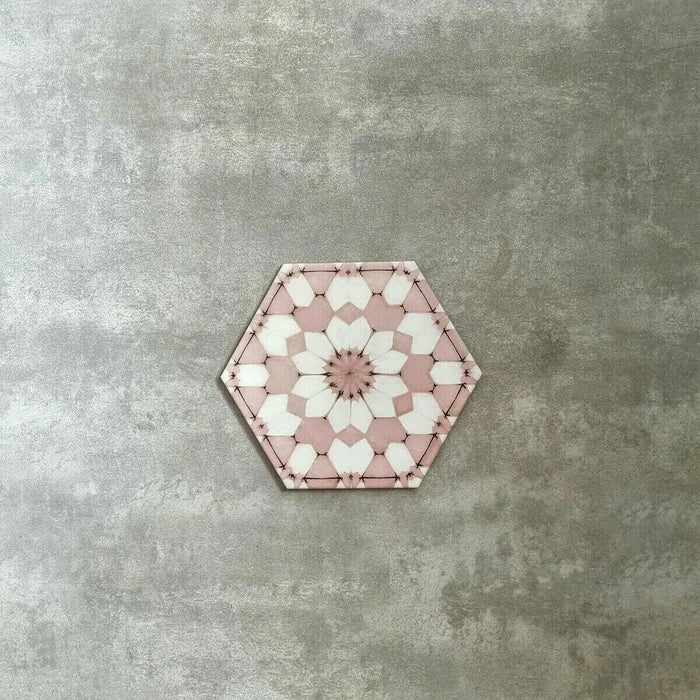 Medina Rosa | Hexagonal tile | 18.7cm x 21.6cm