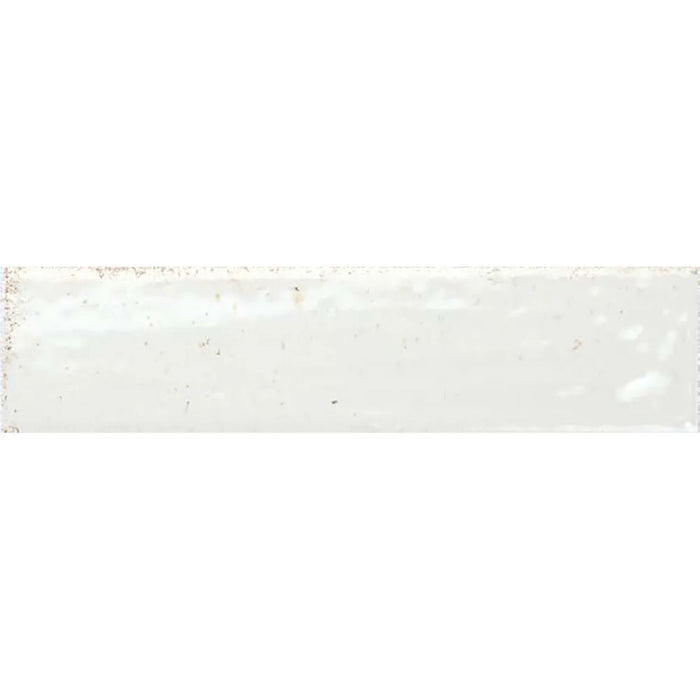 Elazar Brick Pearl White Glossy Wall Tiles 6cm x 25cm