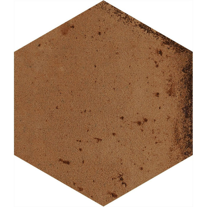 Elazar Hexagon Ochre Glossy Porcelain Wall and Floor Tiles 11.8cm x 10.2cm