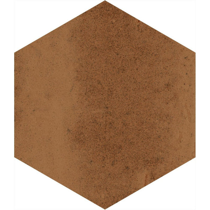 Elazar Hexagon Ochre Glossy Porcelain Wall and Floor Tiles 11.8cm x 10.2cm