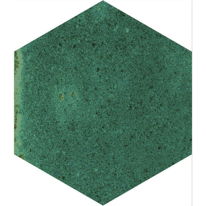 Elazar Hexagon Olivgrün glänzende Wand- und Bodenfliesen aus Porzellan, 11,8 cm x 10,2 cm