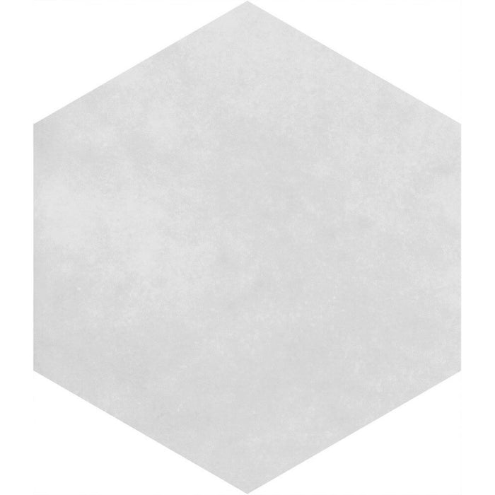 GANZE FLIESENPROBE Elazar Weiß Hexagon Glänzende Porzellan Wand- und Bodenfliese 11,8 cm x 10,2 cm