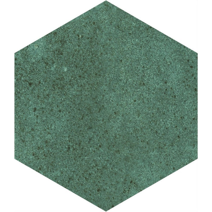 Elazar Hexagon Olive Green Matte Porcelain Wall and Floor Tiles 11.8cm x 10.2cm