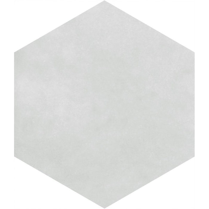 Elazar Hexagon Pearl White Matte Porcelain Wall and Floor Tiles 11.8cm x 10.2cm