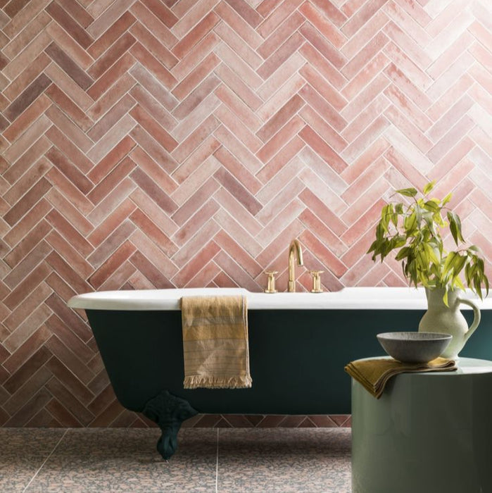 Elazar Rosa Ziegel Blank veggflis 6cm x 25cm