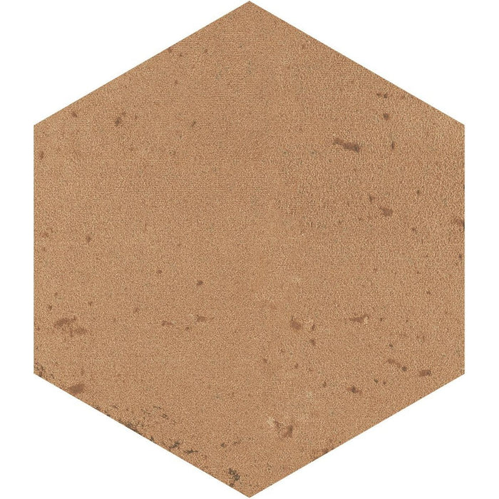 Elazar Hexagon Ochre Matt Porcelain Wall and Floor Tiles 11.8cm x 10.2cm