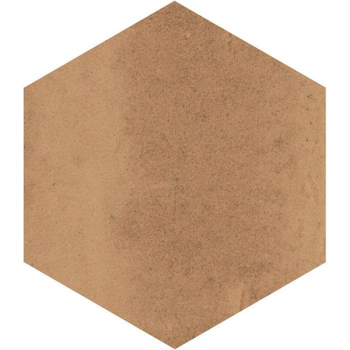 Elazar Hexagon Ochre Matt Porcelain Wall and Floor Tiles 11.8cm x 10.2cm