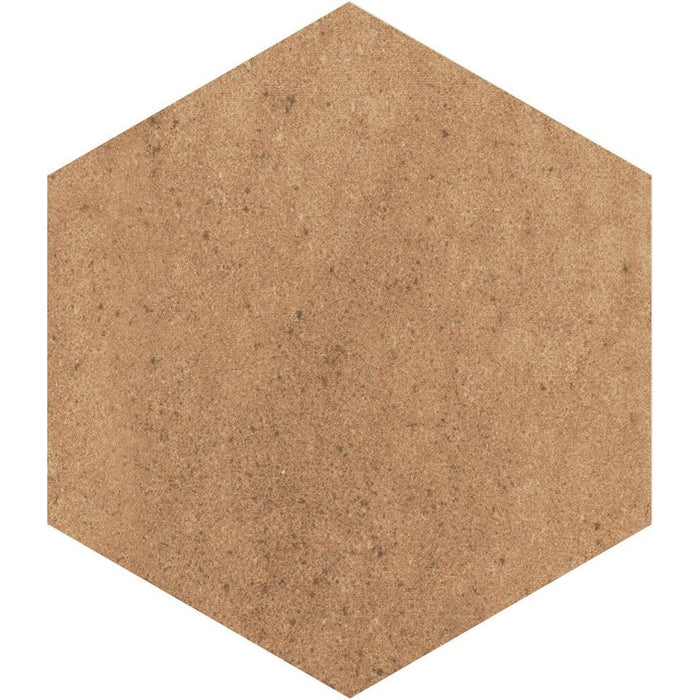 Elazar Hexagon Ochre Matt Porcelain Wall and Floor Tiles 11.8cm x 10.2cm