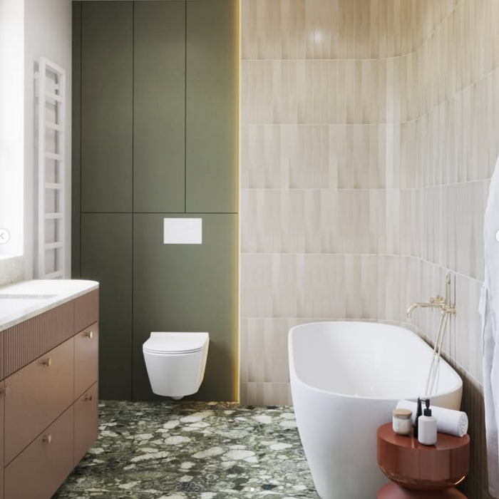 Malediven Mandel Tegl Matt | 5cm x 40cm