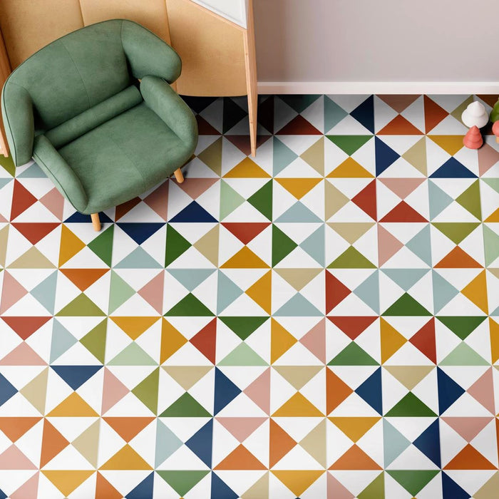 GANZE FLIESENPROBE Harlekin Mini-Patchwork 15 cm x 15 cm