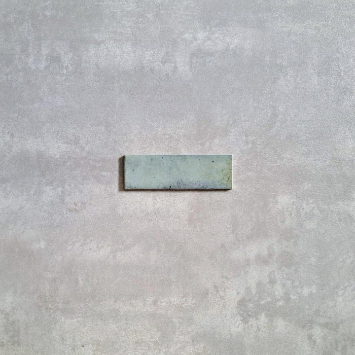 MUESTRA COMPLETA DE AZULEJO Saigon Brick Seladongrün azulejo de pared brillante 5,1 cm x 16,1 cm