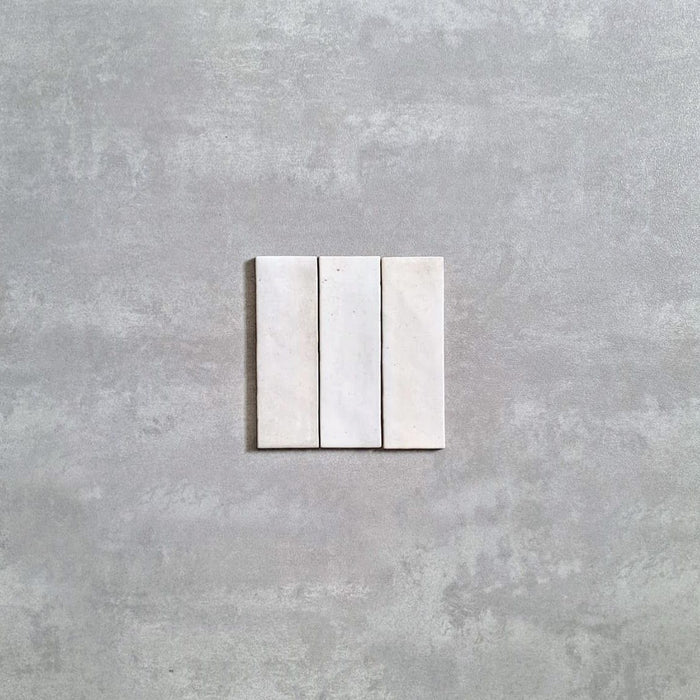 Saigon Brick White Blanca glänzende Wandfliesen 5,1 cm x 16,1 cm