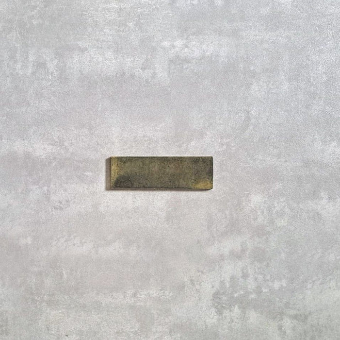 MUESTRA DE AZULEJO COMPLETA Saigon Brick Verde Oliva brillante para pared 5,1 cm x 16,1 cm