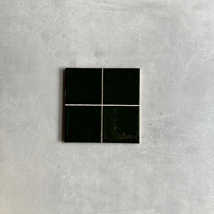 GANZE FLIESENPROBE Patisserie Quadrat | Intensivgrün | Seidenglanz | 20cm x 20cm