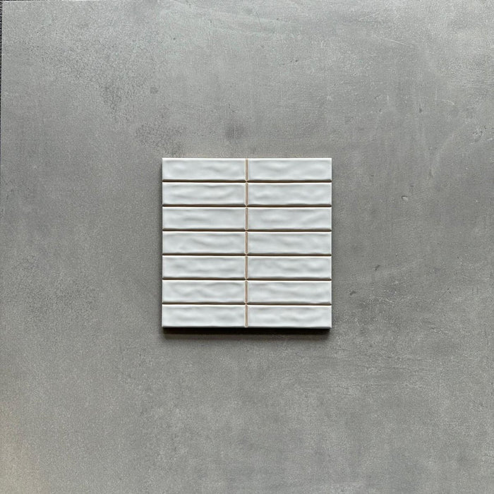 MUESTRA COMPLETA DE AZULEJO Palitos de pastelería | Blanco | Brillo seda | 20cm x 20cm