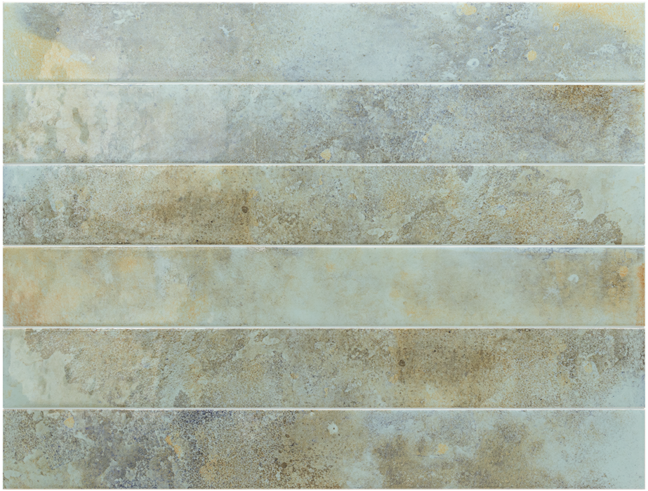 GANZE FLIESENPROBE Malediven Seladon Ziegel glänzend | 5cm x 40cm