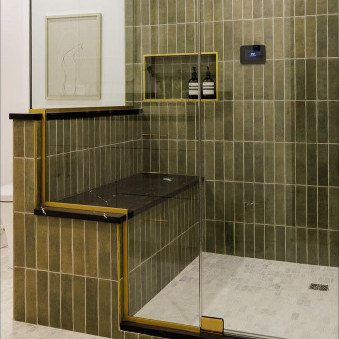 Placă Nireobi | Verde măsliniu lucios | 7,5 cm x 30 cm